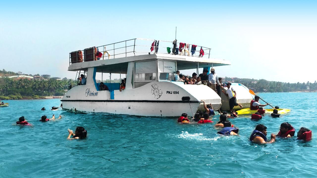 Goa adventure boat party with water sports